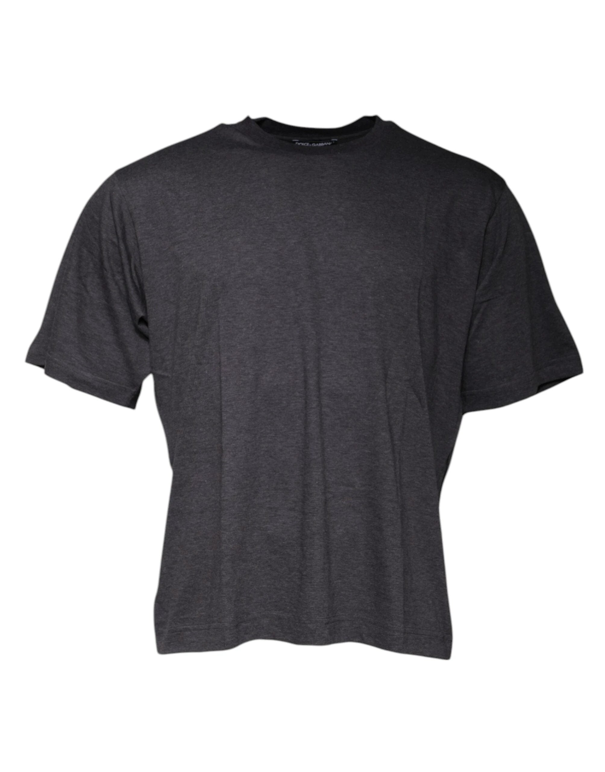 Dolce & Gabbana Dark Gray Crew Neck Short Sleeves T-shirt by Dolce & Gabbana