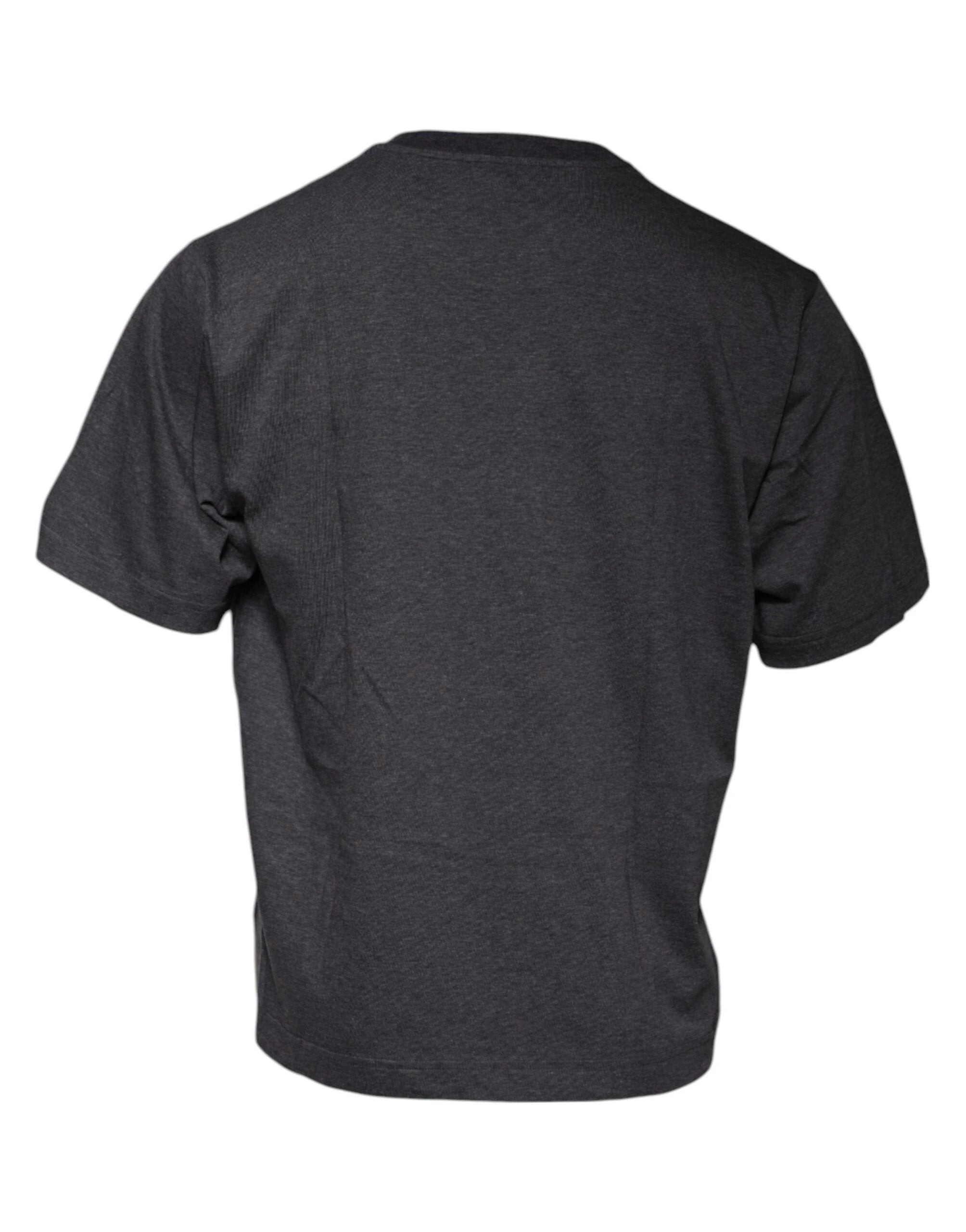 Dolce & Gabbana Dark Gray Crew Neck Short Sleeves T-shirt by Dolce & Gabbana