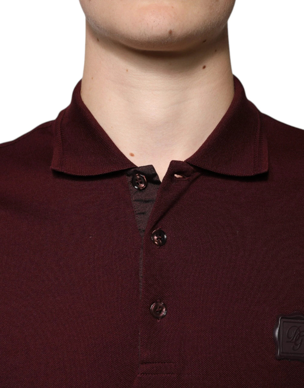Dolce & Gabbana Maroon Collared Short Sleeves Polo T-shirt by Dolce & Gabbana