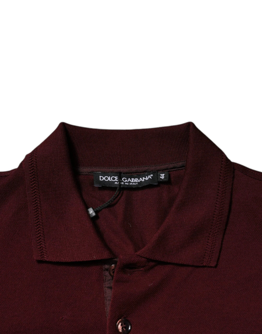 Dolce & Gabbana Maroon Collared Short Sleeves Polo T-shirt by Dolce & Gabbana