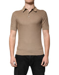 Dolce & Gabbana Brown Collared Short Sleeves Polo T-shirt by Dolce & Gabbana