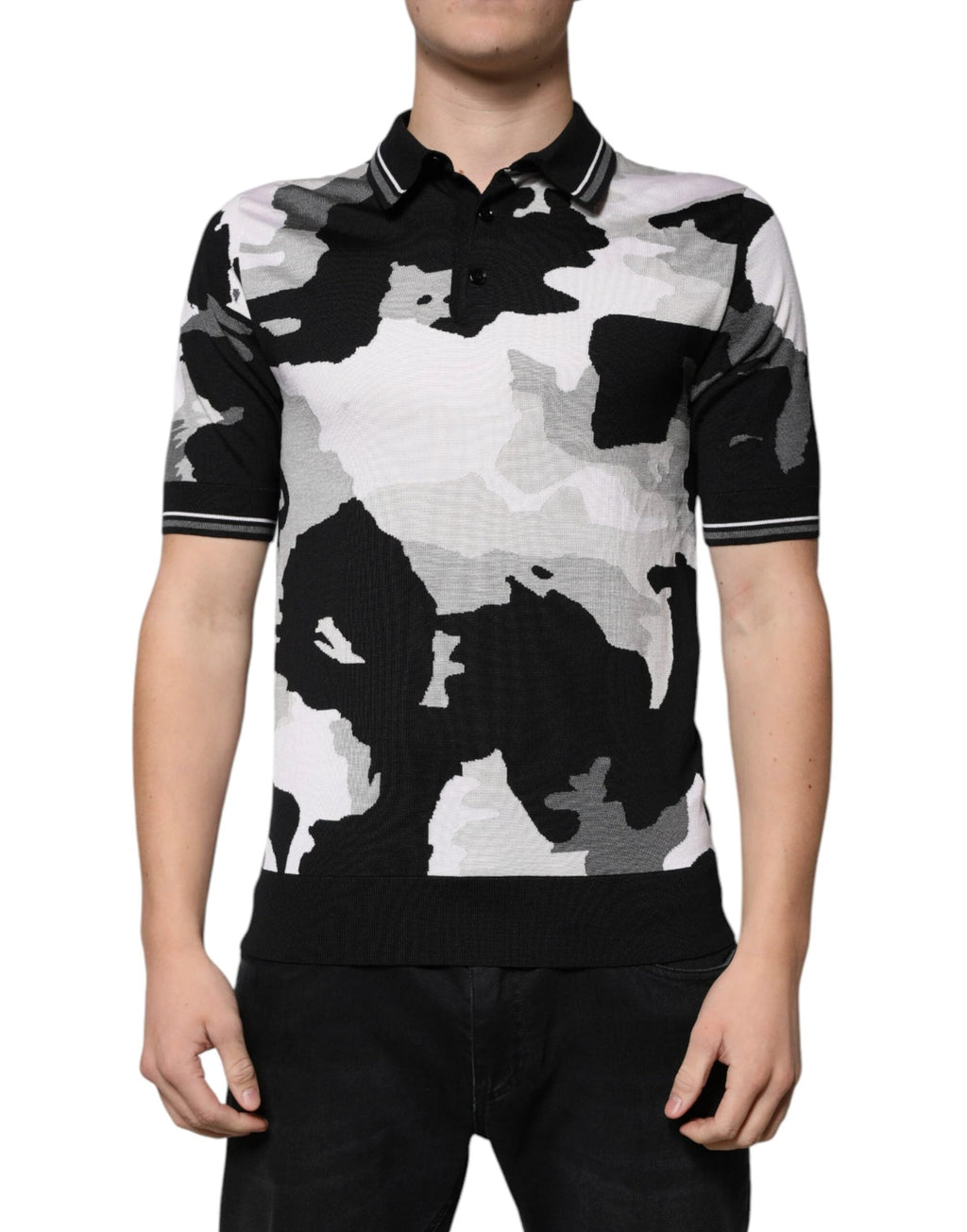 Dolce & Gabbana Multicolor Camouflage Collared Polo T-shirt by Dolce & Gabbana