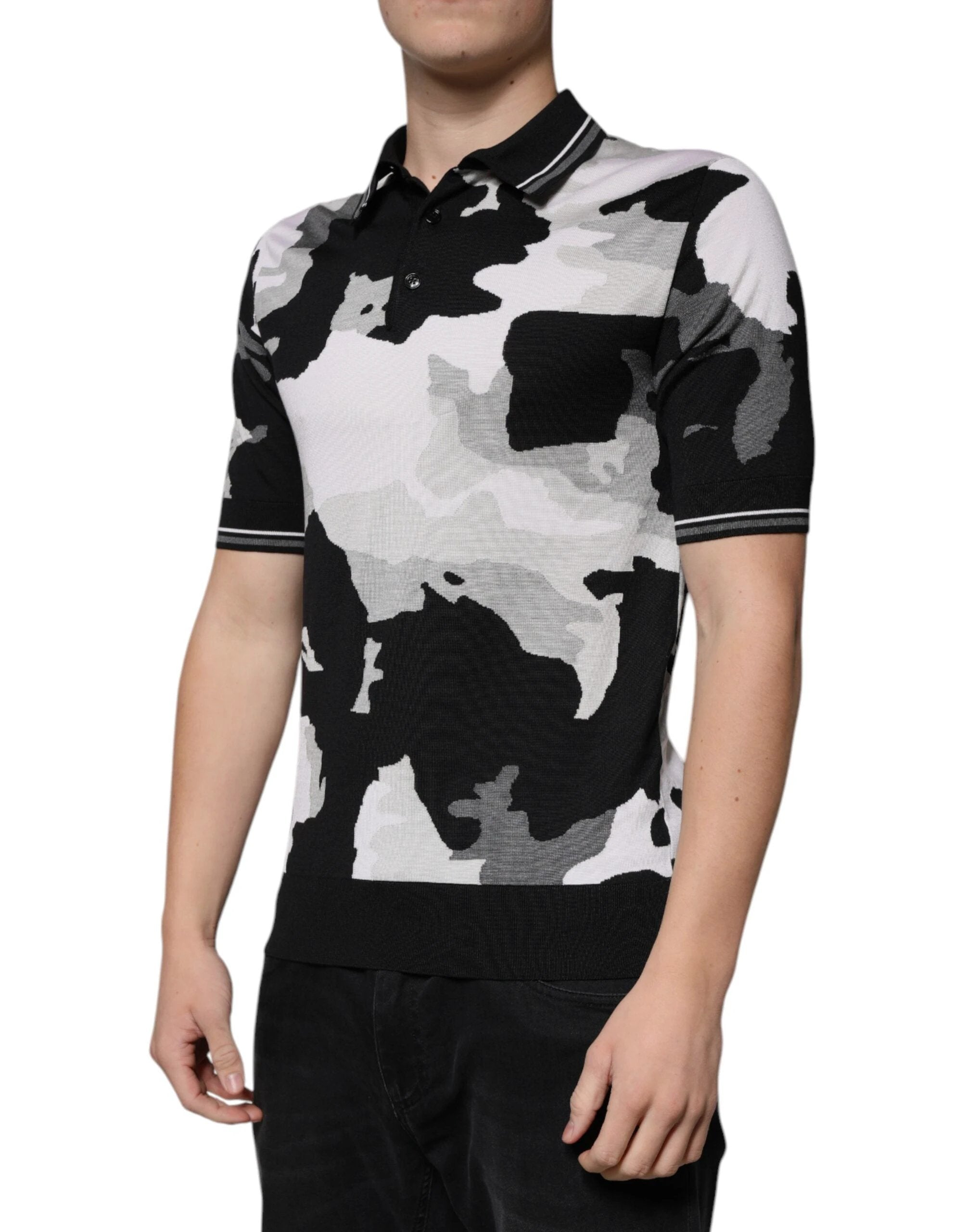 Dolce & Gabbana Multicolor Camouflage Collared Polo T-shirt by Dolce & Gabbana