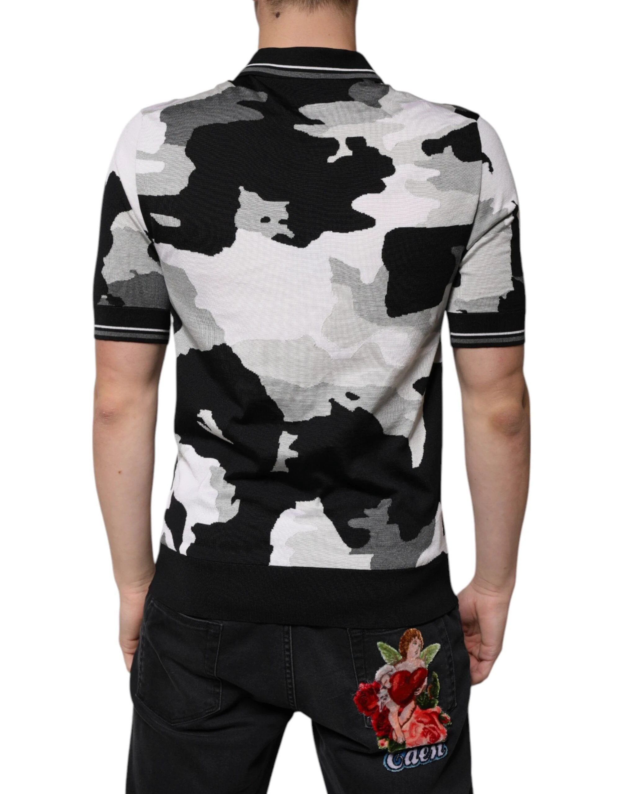 Dolce & Gabbana Multicolor Camouflage Collared Polo T-shirt by Dolce & Gabbana