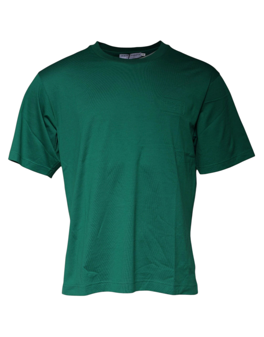 Dolce & Gabbana Green Logo Crew Neck Short Sleeves T-shirt by Dolce & Gabbana