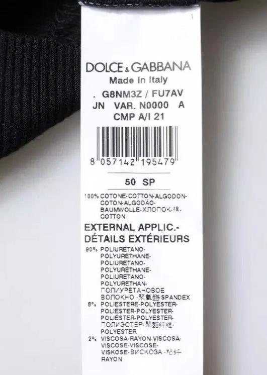 Dolce & Gabbana Black Cotton Sleeveless Round Neck Tank T-shirt by Dolce & Gabbana