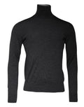 Dolce & Gabbana Gray Wool Knit Turtleneck Pullover Sweater by Dolce & Gabbana