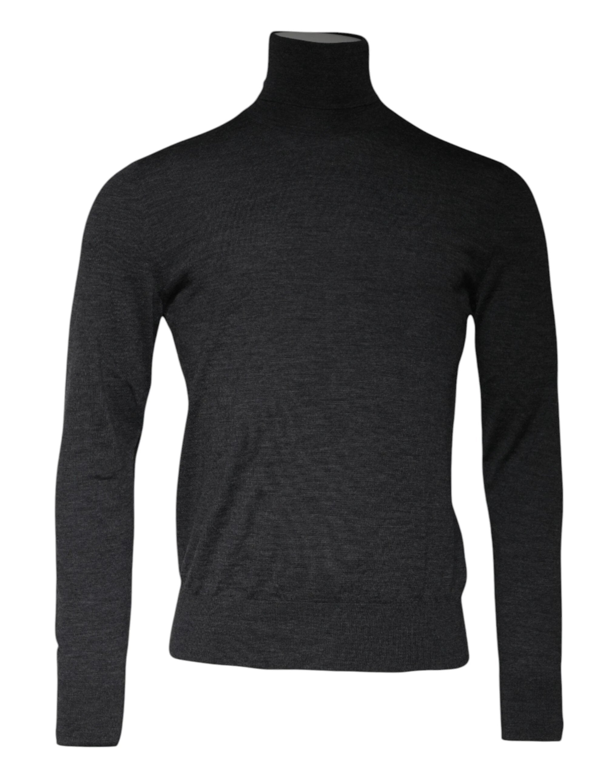 Dolce & Gabbana Gray Wool Knit Turtleneck Pullover Sweater by Dolce & Gabbana