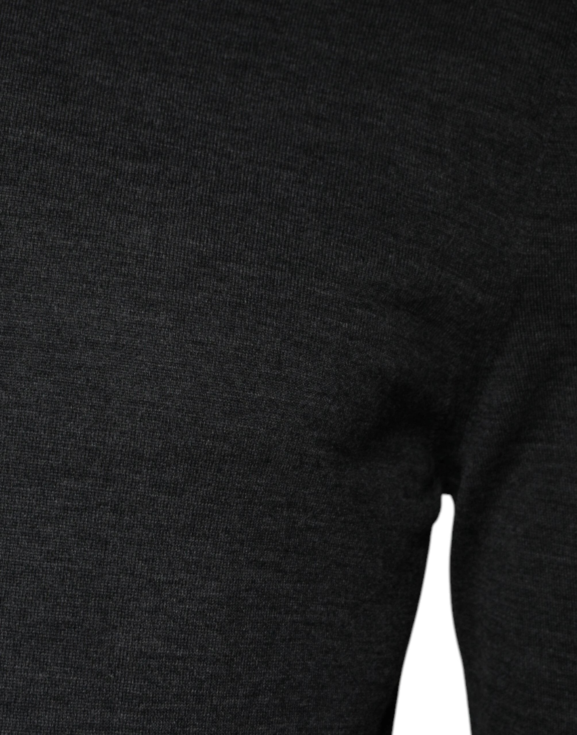 Dolce & Gabbana Gray Wool Knit Turtleneck Pullover Sweater by Dolce & Gabbana