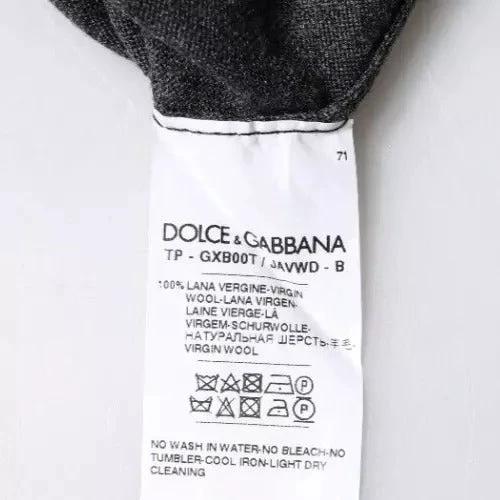 Dolce & Gabbana Gray Wool Knit Turtleneck Pullover Sweater by Dolce & Gabbana