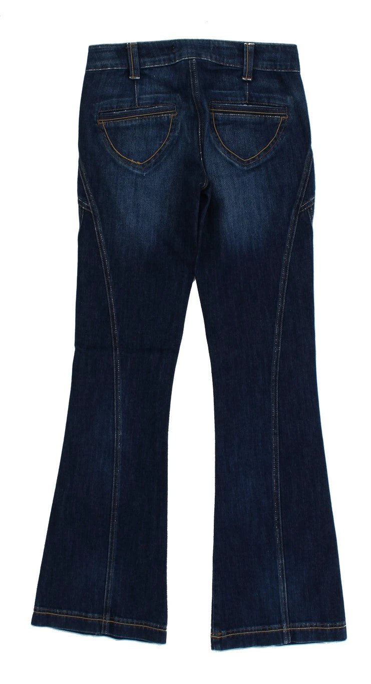 Cavalli Blue Cotton Stretch Low Waist Jeans by Cavalli