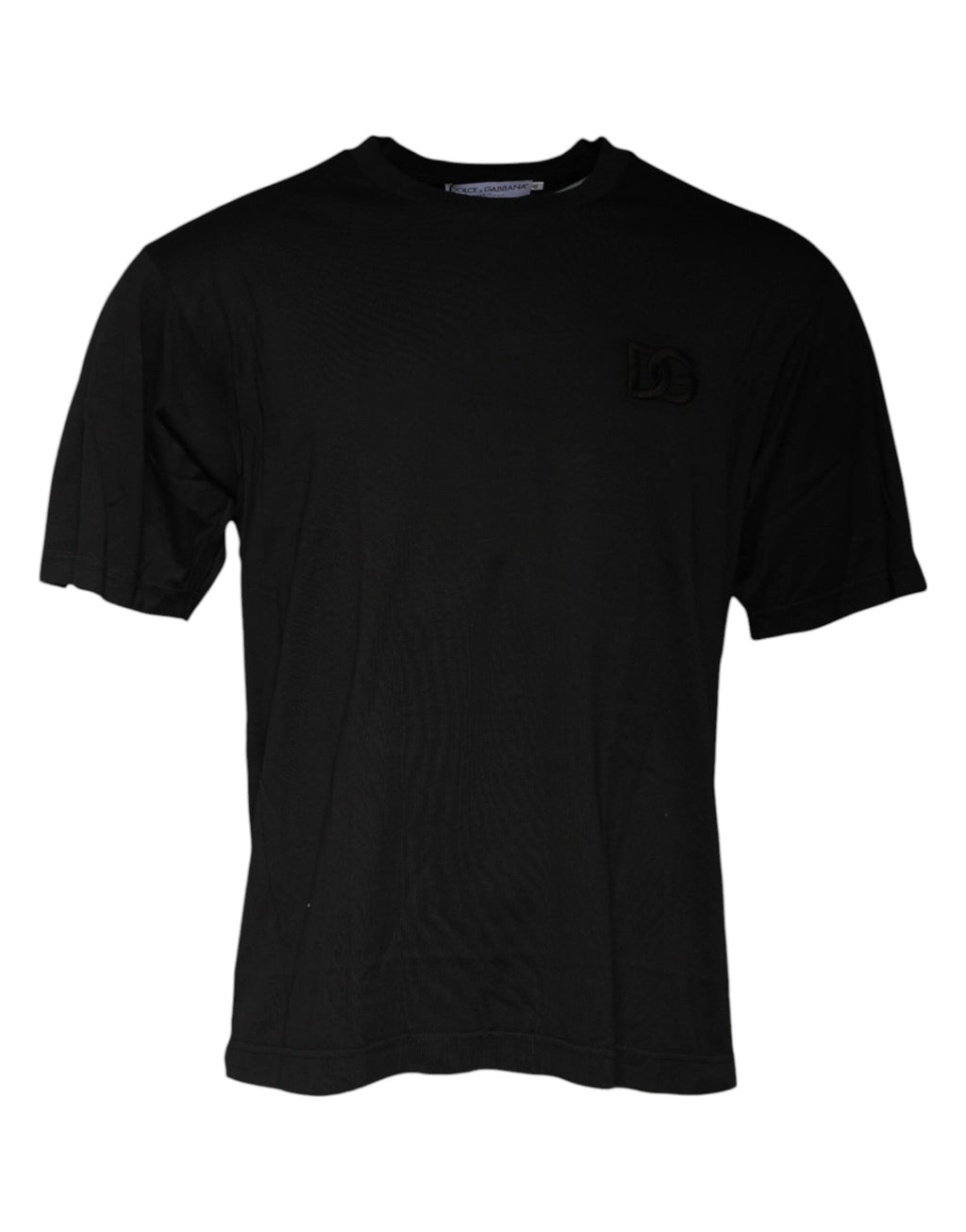 Dolce & Gabbana Black Cotton Crew Neck Short Sleeves T-shirt by Dolce & Gabbana