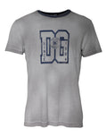 Dolce & Gabbana Gray Logo Print Cotton Crew Neck T-shirt by Dolce & Gabbana