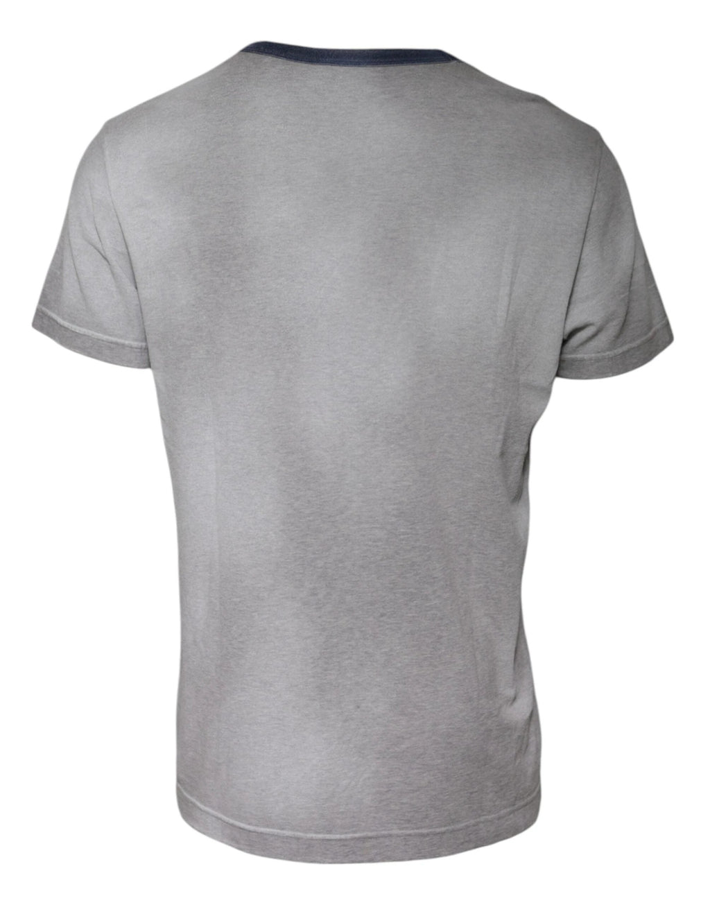 Dolce & Gabbana Gray Logo Print Cotton Crew Neck T-shirt by Dolce & Gabbana