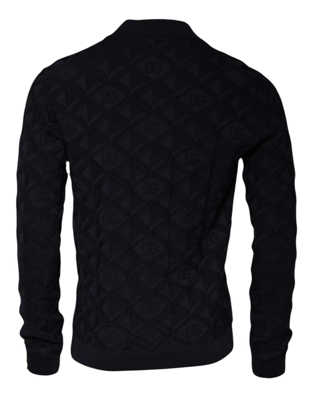 Dolce & Gabbana Black Silk Crew Neck Men Cardigan Sweater by Dolce & Gabbana