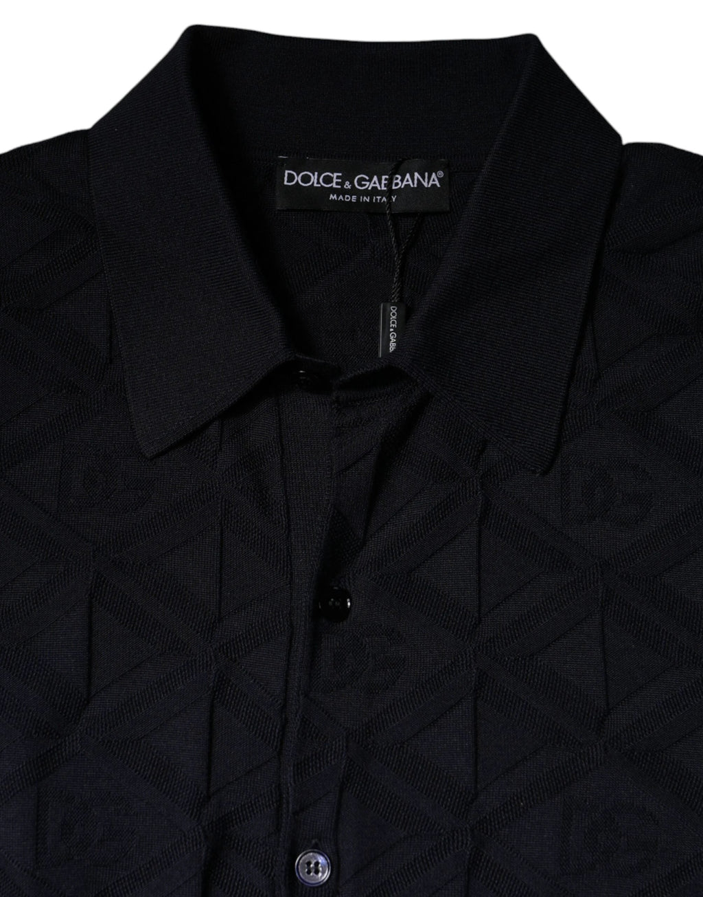 Dolce & Gabbana Black Silk Crew Neck Men Cardigan Sweater by Dolce & Gabbana