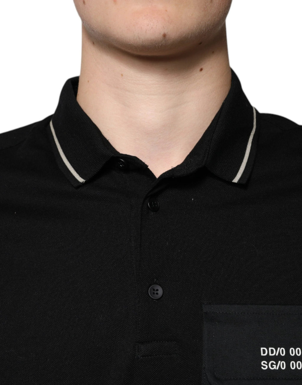 Dolce & Gabbana Black White Cotton Short Sleeves Polo T-shirt by Dolce & Gabbana