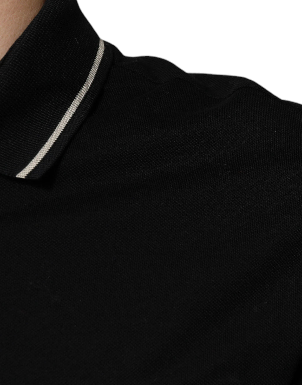 Dolce & Gabbana Black White Cotton Short Sleeves Polo T-shirt by Dolce & Gabbana