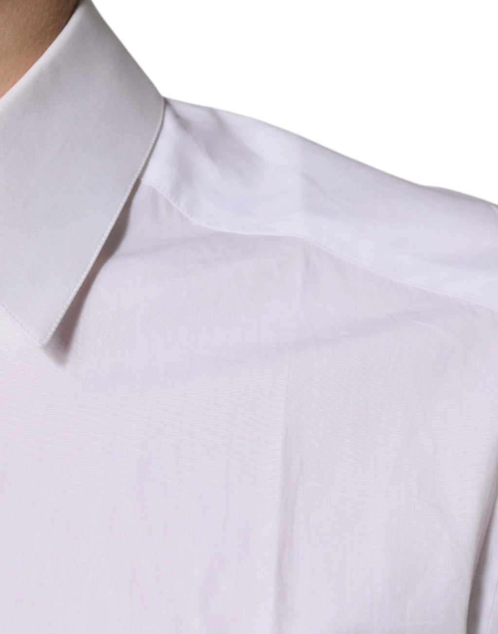 Dolce & Gabbana White Cotton Long Sleeves GOLD Dress Shirt by Dolce & Gabbana