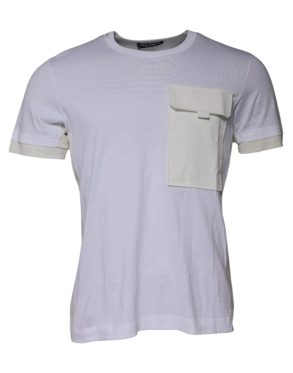 Dolce & Gabbana White Cotton Crew Neck Short Sleeves T-shirt by Dolce & Gabbana