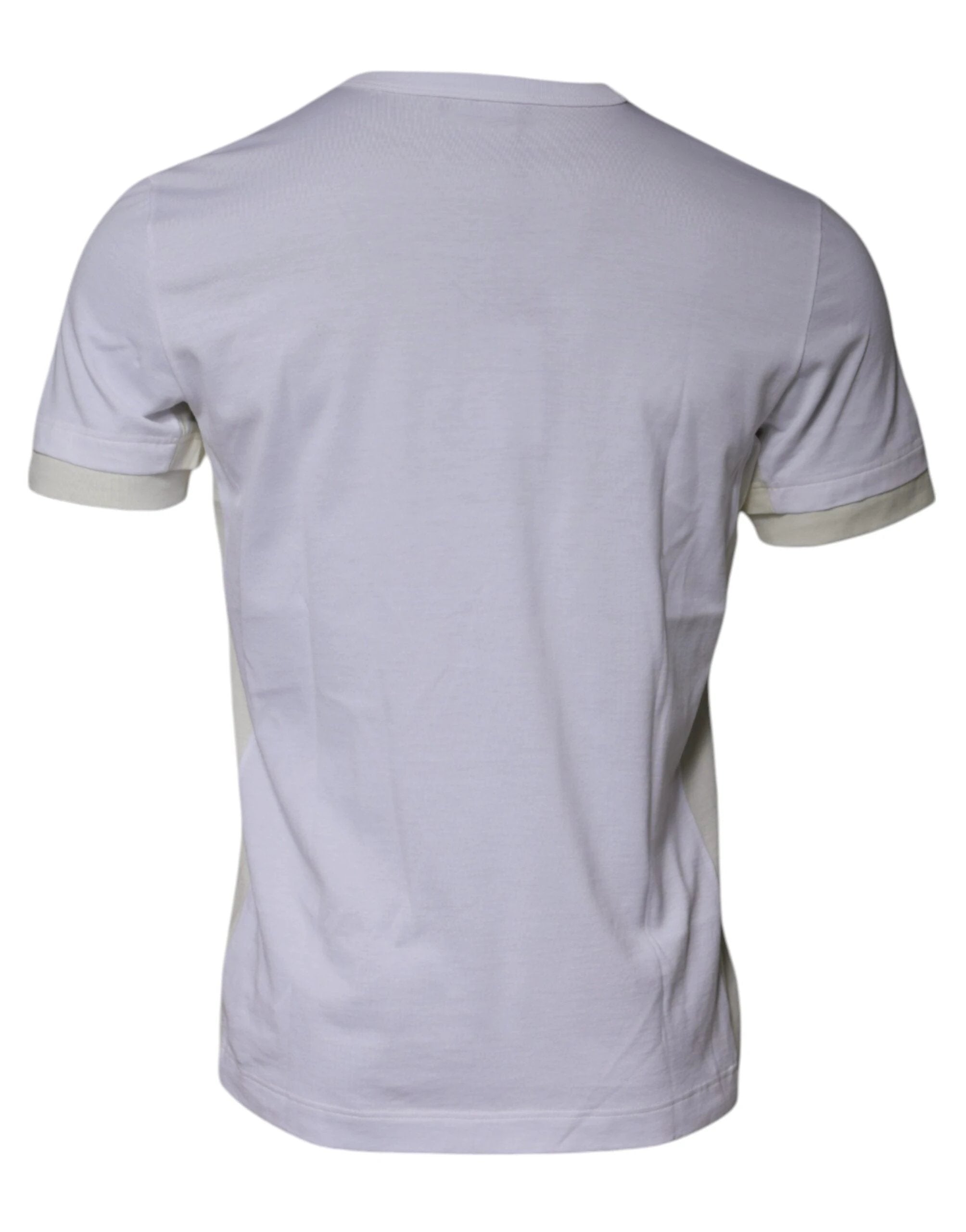 Dolce & Gabbana White Cotton Crew Neck Short Sleeves T-shirt by Dolce & Gabbana