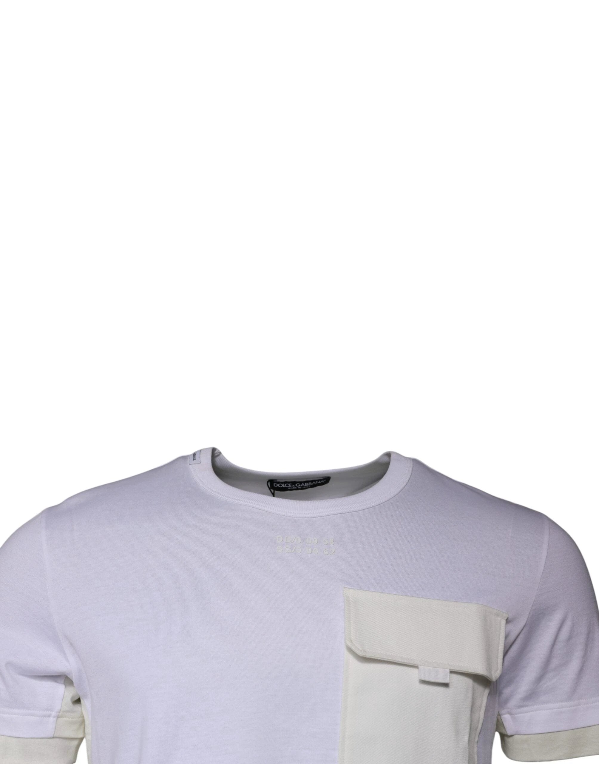 Dolce & Gabbana White Cotton Crew Neck Short Sleeves T-shirt by Dolce & Gabbana