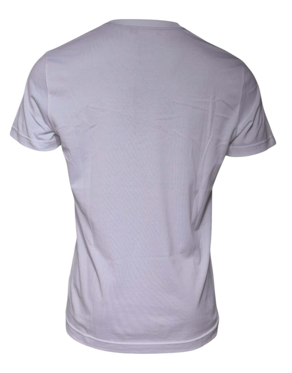 Dolce & Gabbana White Logo Print Cotton Crew Neck T-shirt by Dolce & Gabbana
