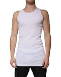 Dolce & Gabbana White Cotton Sleeveless Round Neck Tank T-shirt by Dolce & Gabbana