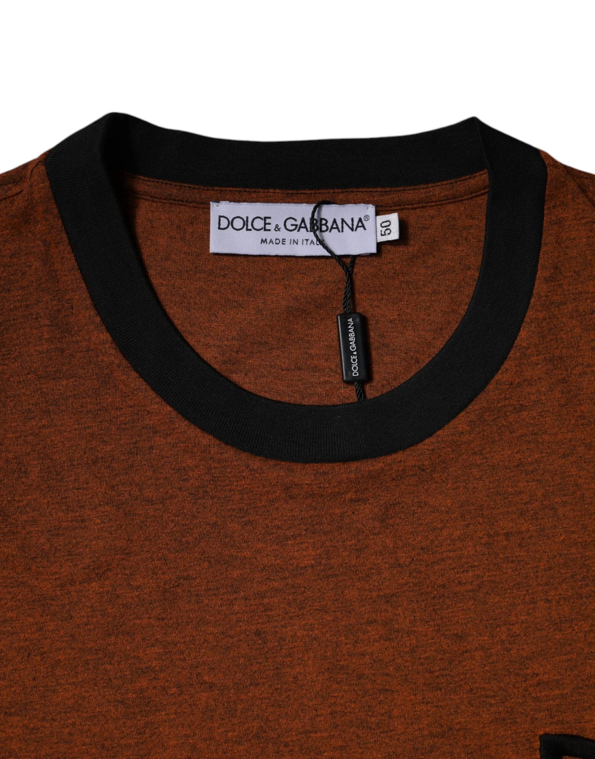 Dolce & Gabbana Brown DG Logo Polyester Crew Neck T-shirt by Dolce & Gabbana
