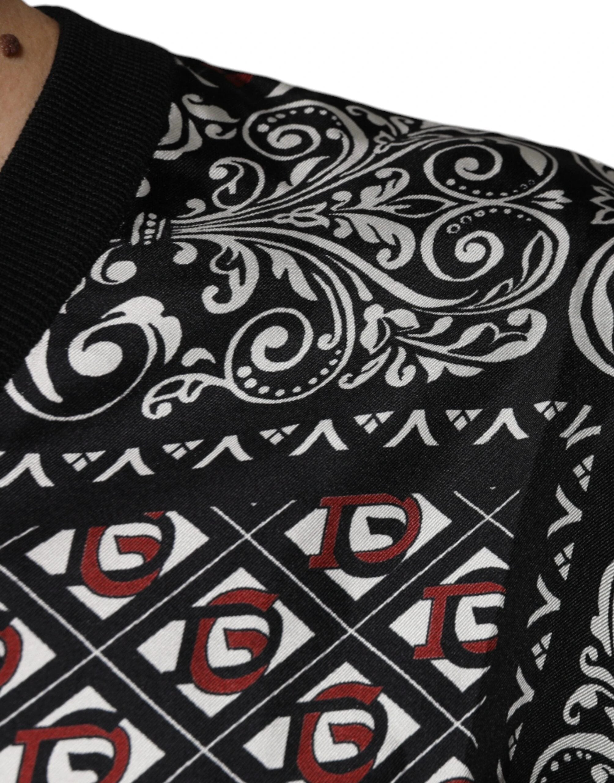 Dolce & Gabbana Black Logo Wool V-neck Pullover Sweater by Dolce & Gabbana