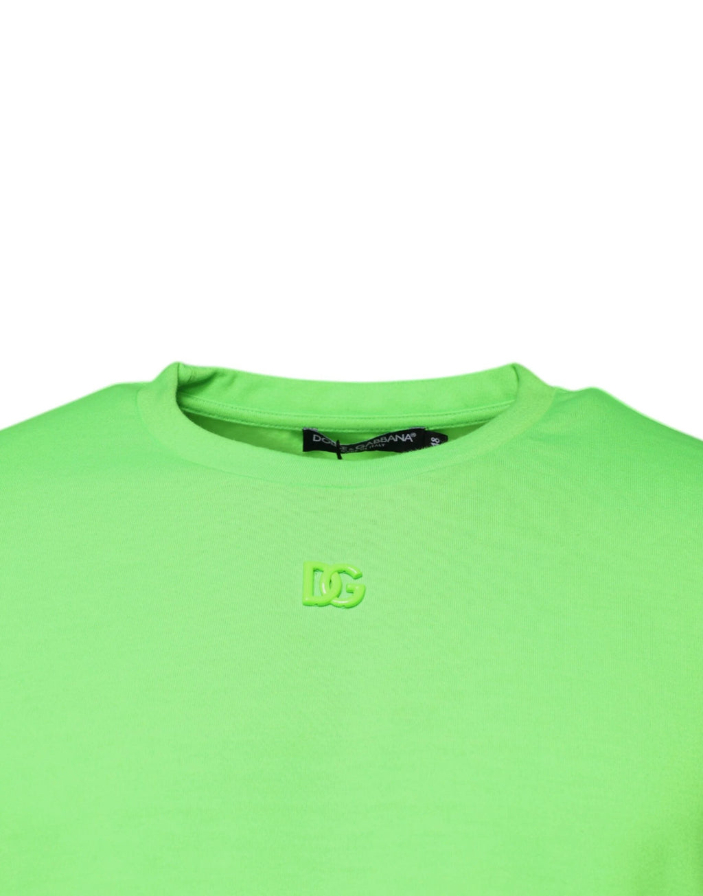 Dolce & Gabbana Green Logo Polyester Crew Neck T-shirt by Dolce & Gabbana