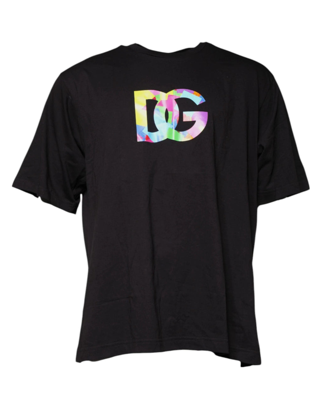 Dolce & Gabbana Black Logo Print Cotton Crew Neck T-shirt by Dolce & Gabbana