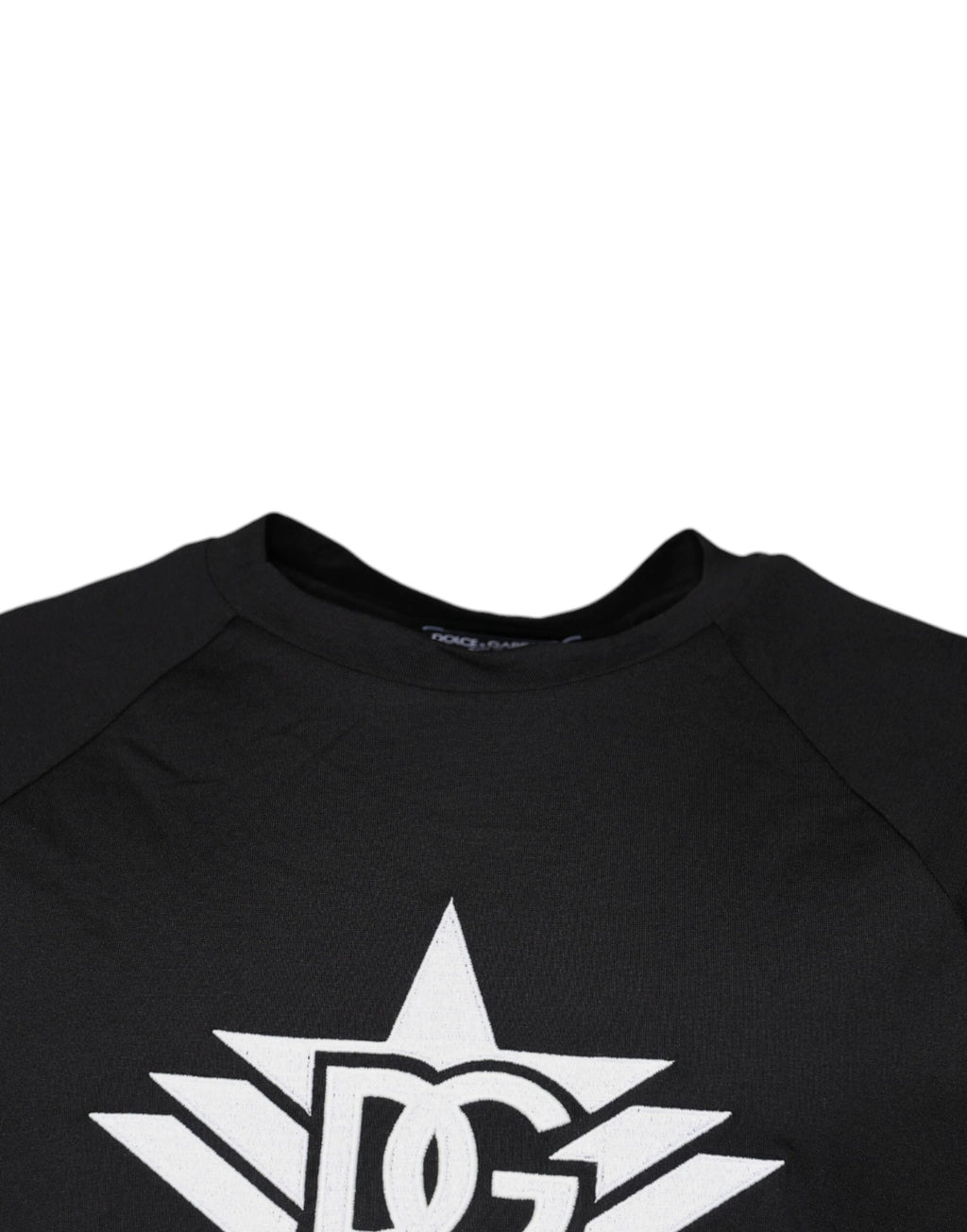 Dolce & Gabbana Black Logo Print Cotton Crew Neck T-shirt by Dolce & Gabbana