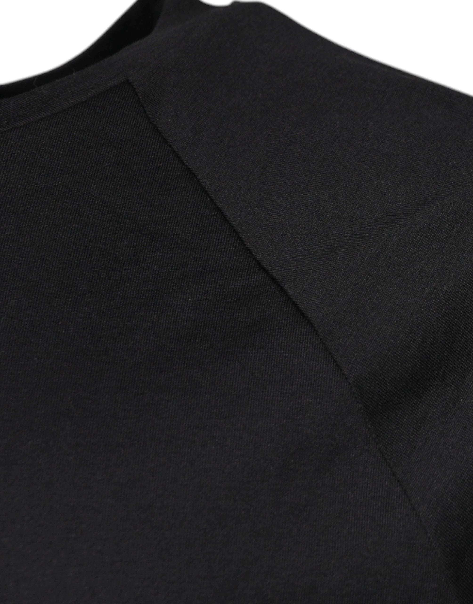 Dolce & Gabbana Black Logo Print Cotton Crew Neck T-shirt by Dolce & Gabbana