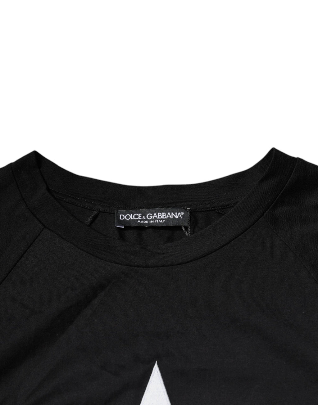 Dolce & Gabbana Black Logo Print Cotton Crew Neck T-shirt by Dolce & Gabbana