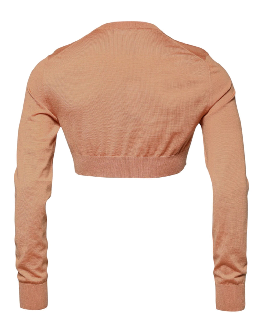 Dolce & Gabbana Beige Wool Crewneck Pullover Cropped Sweater by Dolce & Gabbana