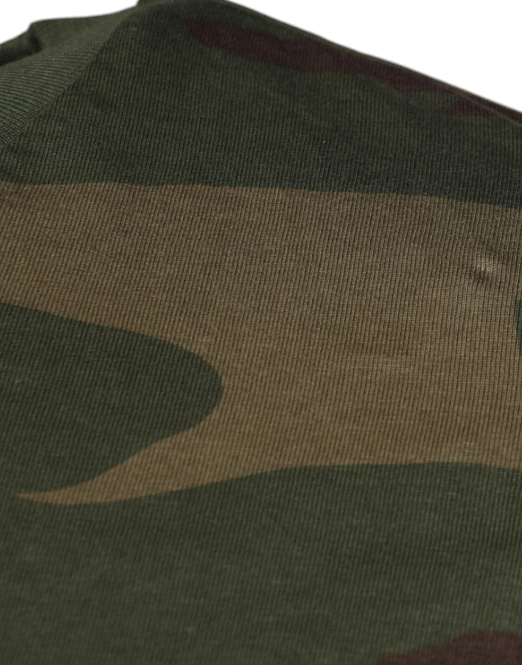 Dolce & Gabbana Multicolor Camouflage Cotton Crew Neck T-shirt by Dolce & Gabbana