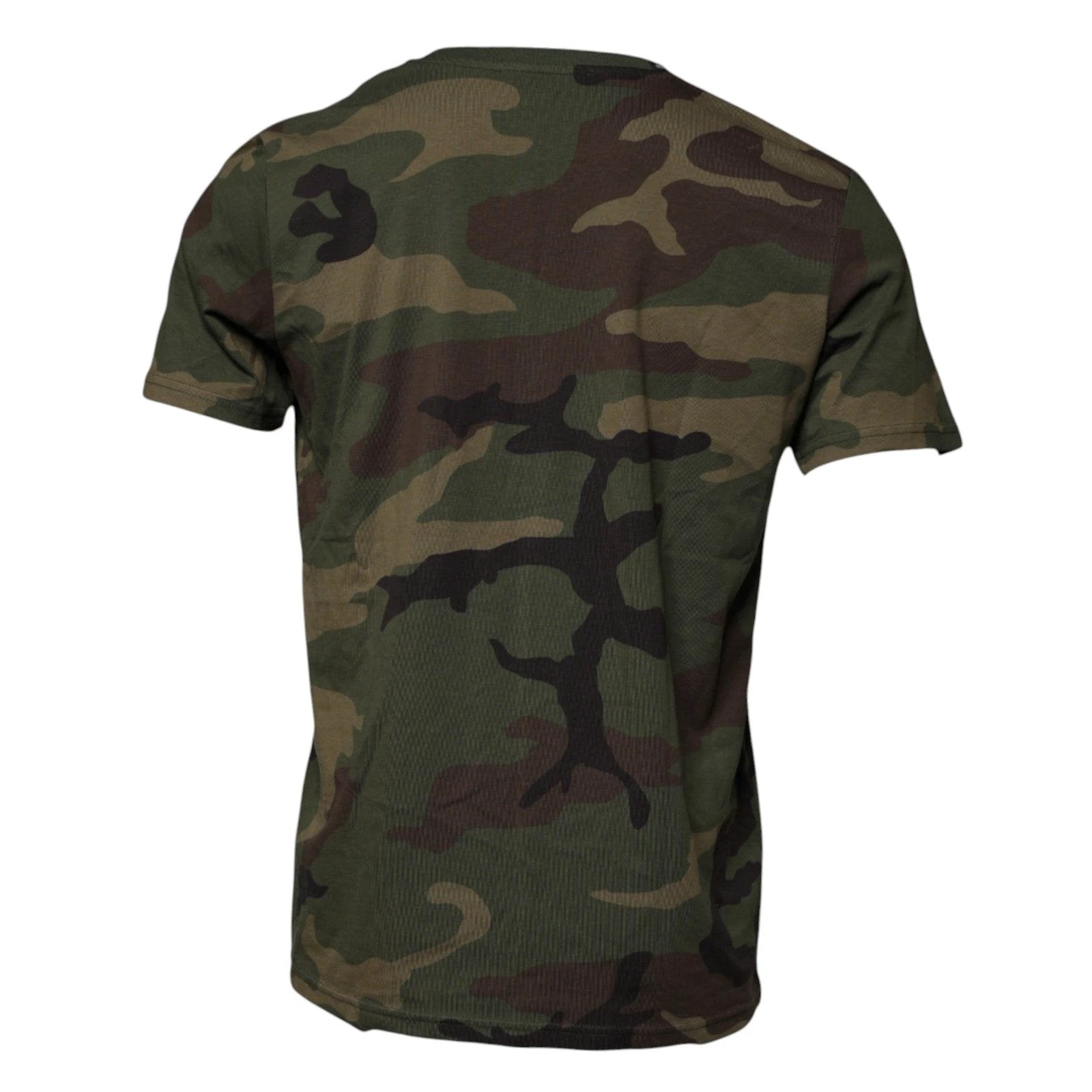 Dolce & Gabbana Multicolor Camouflage Cotton Crew Neck T-shirt by Dolce & Gabbana