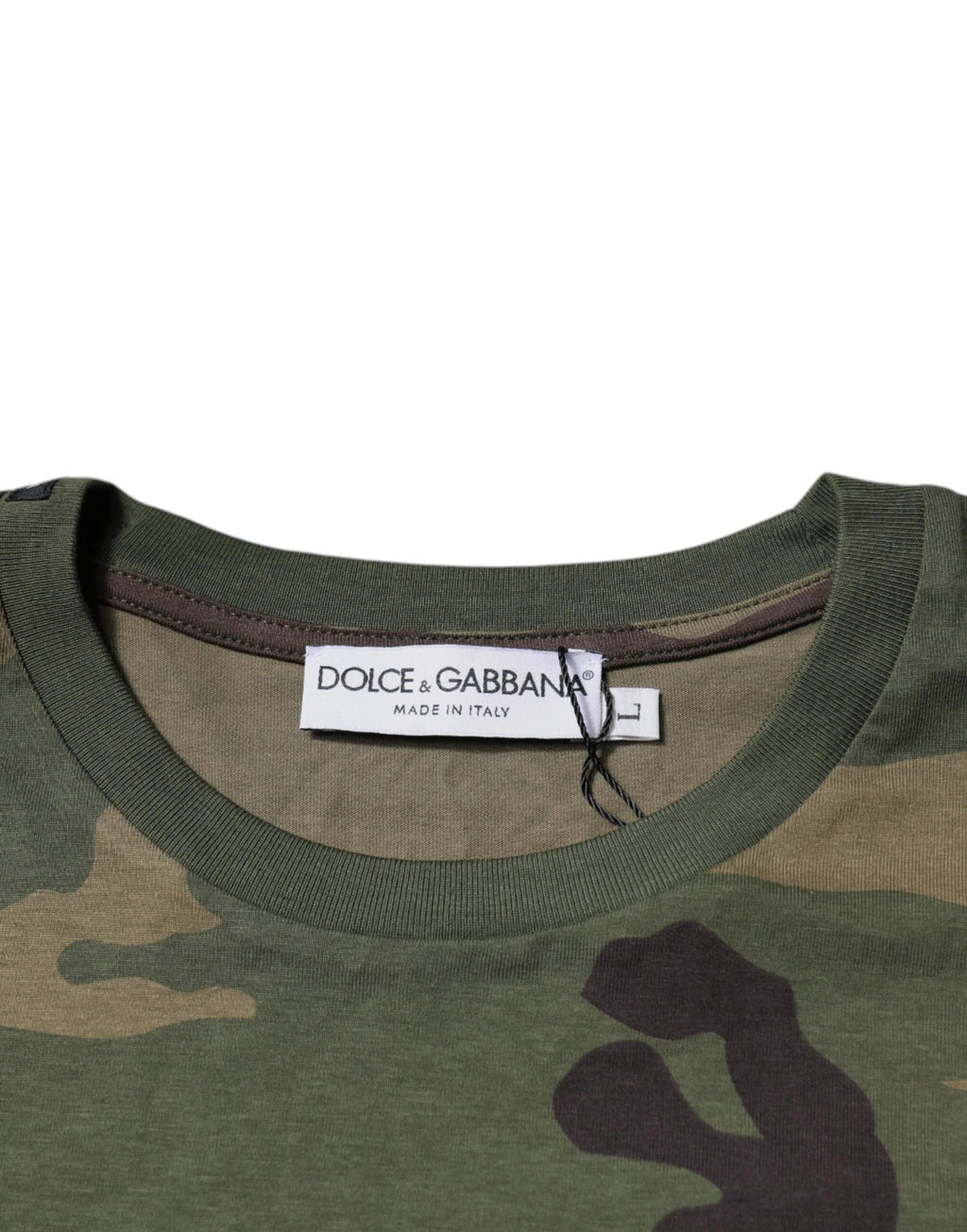 Dolce & Gabbana Multicolor Camouflage Cotton Crew Neck T-shirt by Dolce & Gabbana