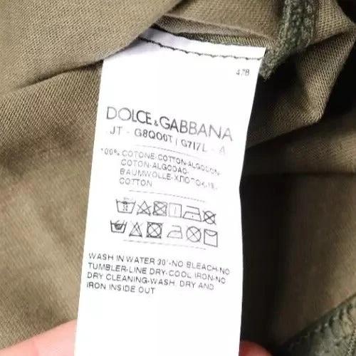 Dolce & Gabbana Multicolor Camouflage Cotton Crew Neck T-shirt by Dolce & Gabbana