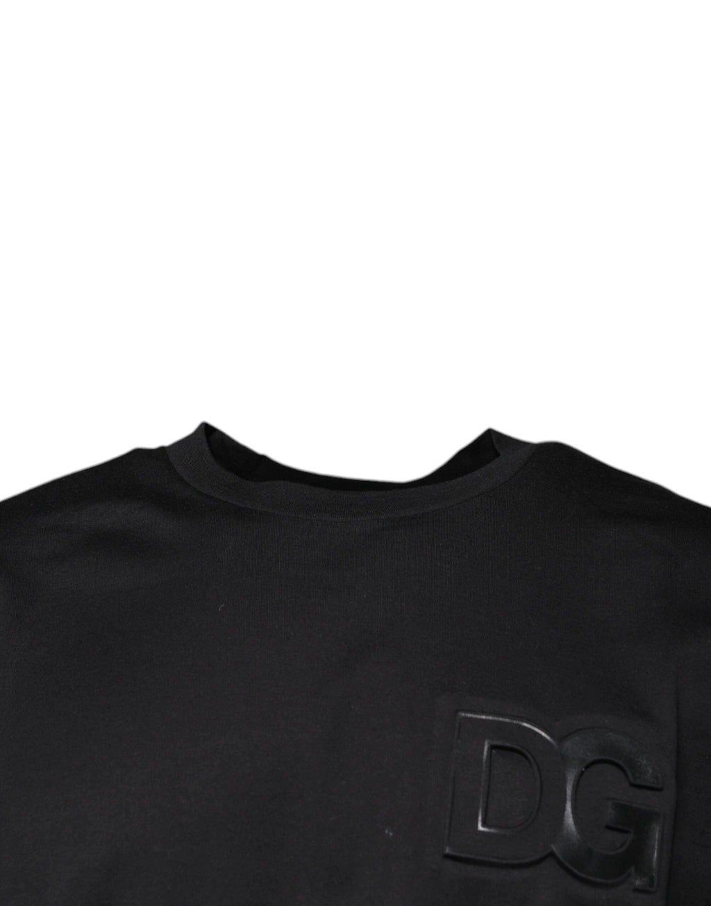 Dolce & Gabbana Black DG Logo Print Cotton Crew Neck T-shirt by Dolce & Gabbana