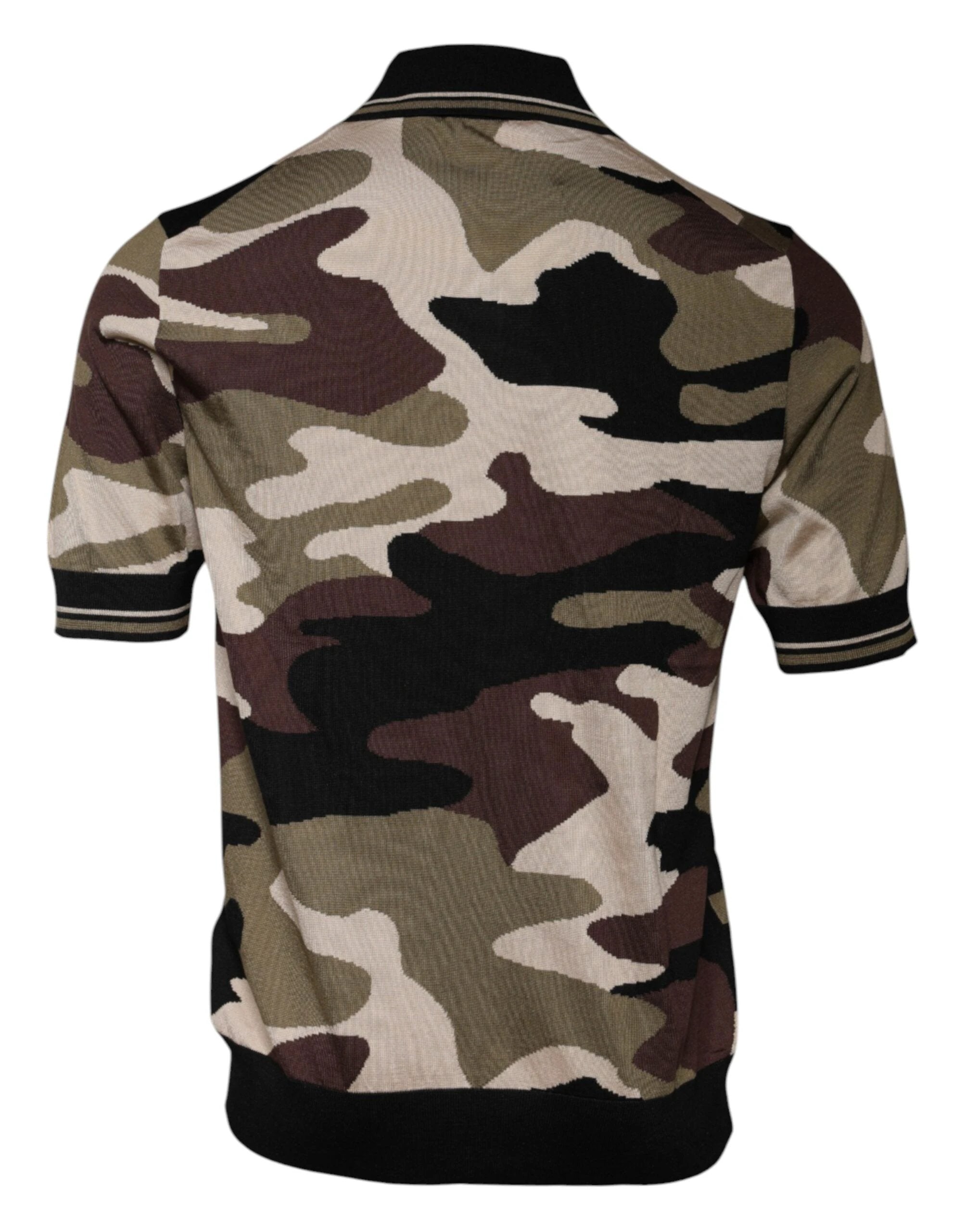 Dolce & Gabbana Multicolor Camouflage Collared Polo T-shirt by Dolce & Gabbana