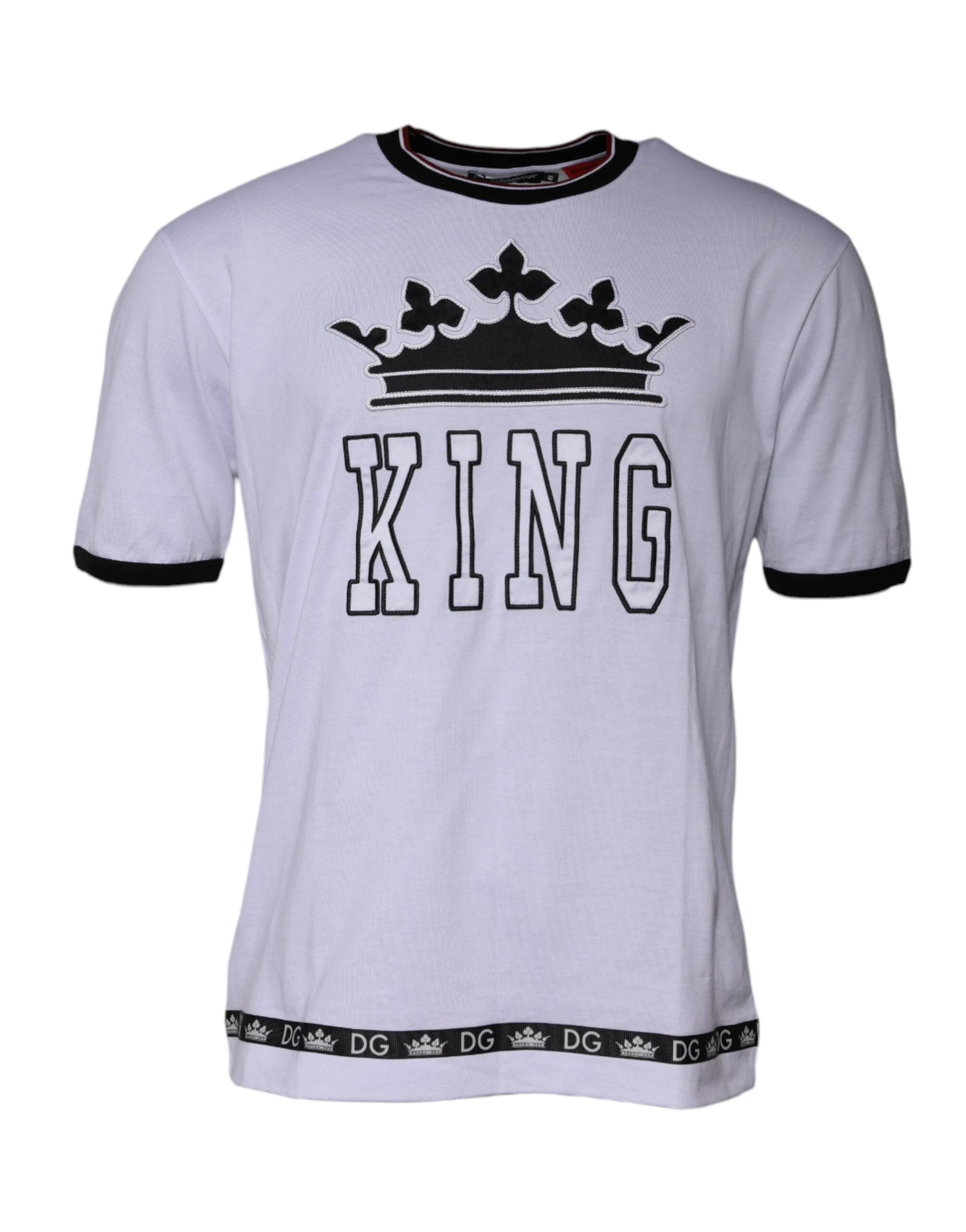 Dolce & Gabbana White Jersey Crew Neck Short Sleeves T-shirt by Dolce & Gabbana