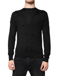Dolce & Gabbana Black Cashmere Button Down Cardigan Sweater by Dolce & Gabbana