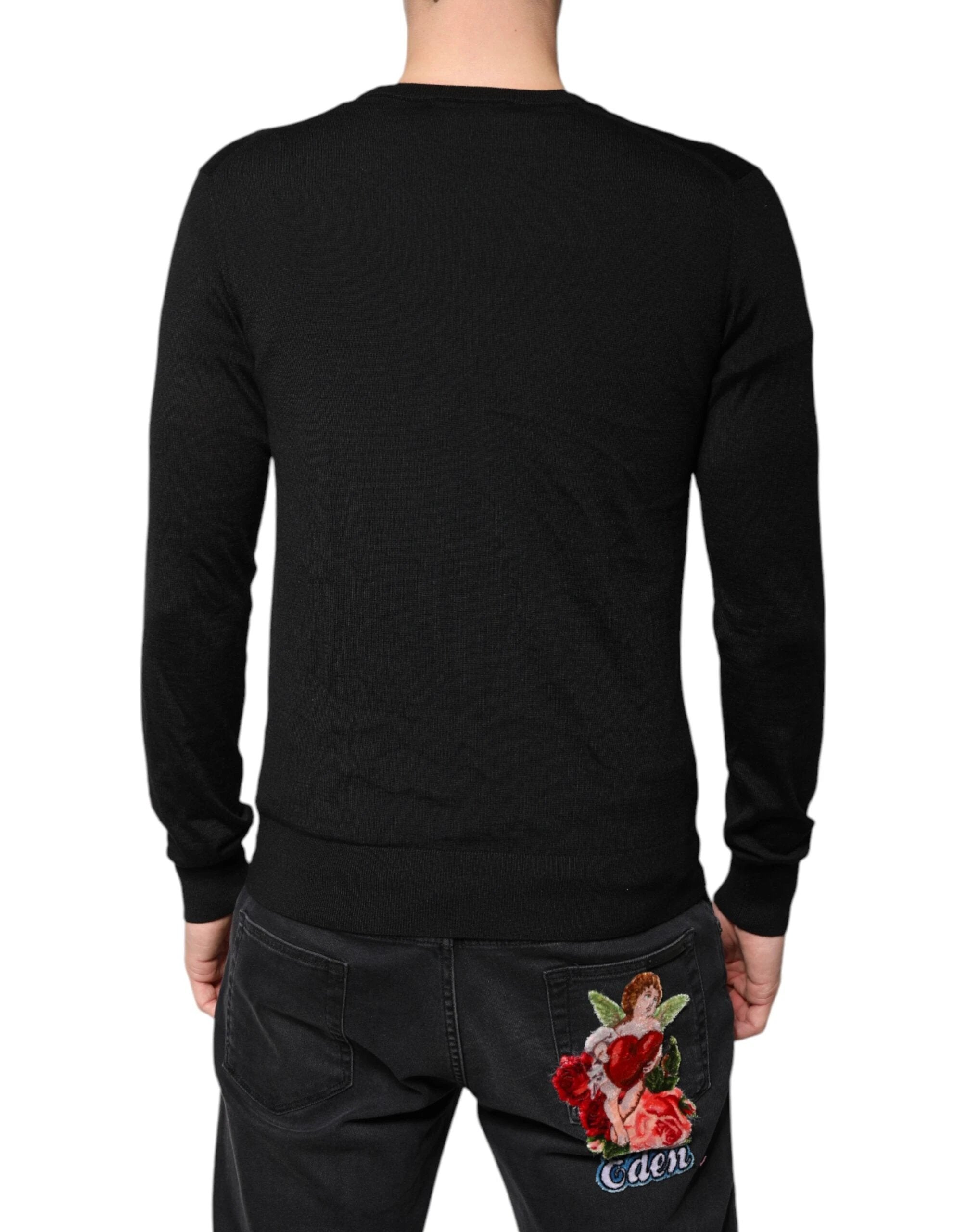 Dolce & Gabbana Black Cashmere Button Down Cardigan Sweater by Dolce & Gabbana