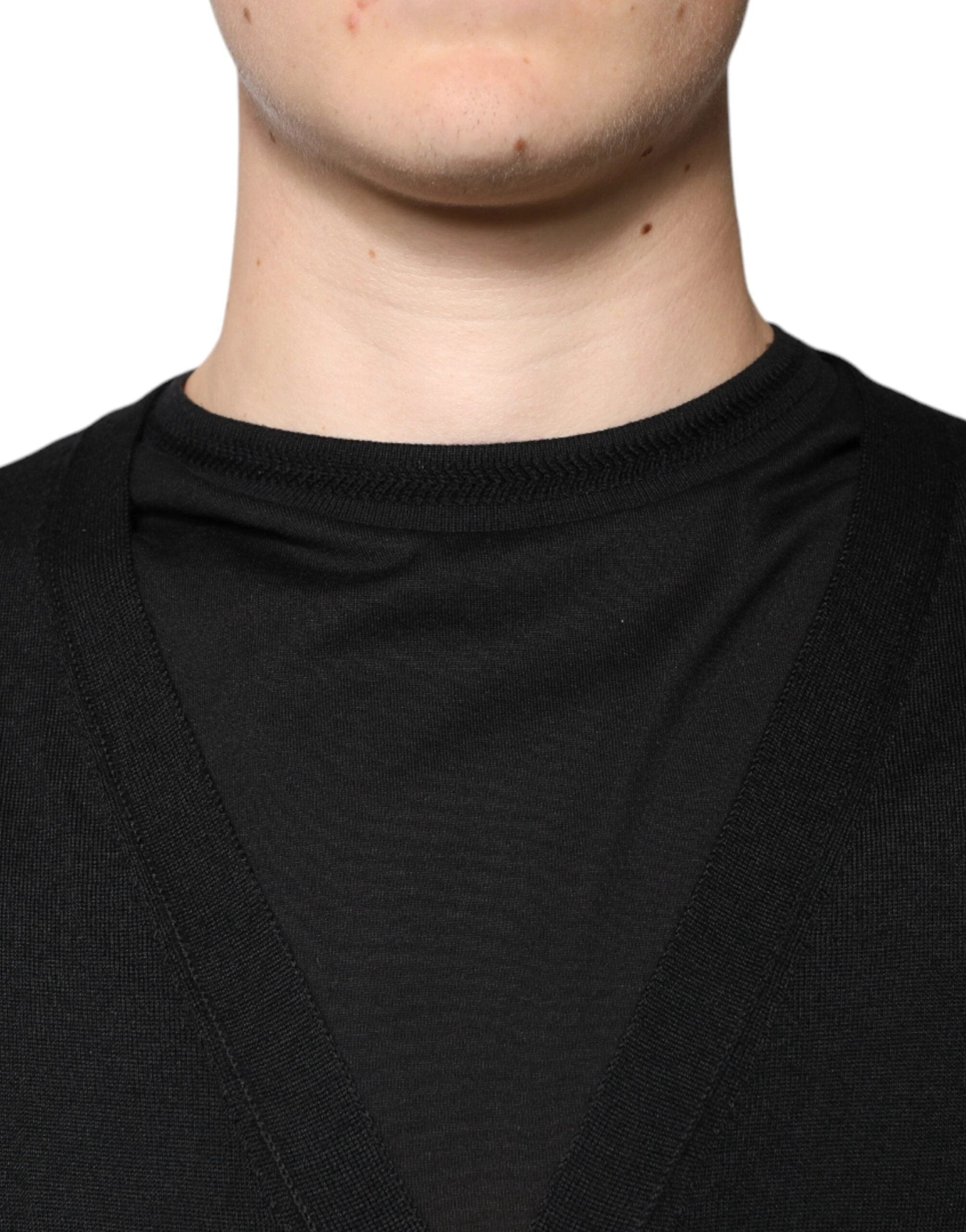 Dolce & Gabbana Black Cashmere Button Down Cardigan Sweater by Dolce & Gabbana