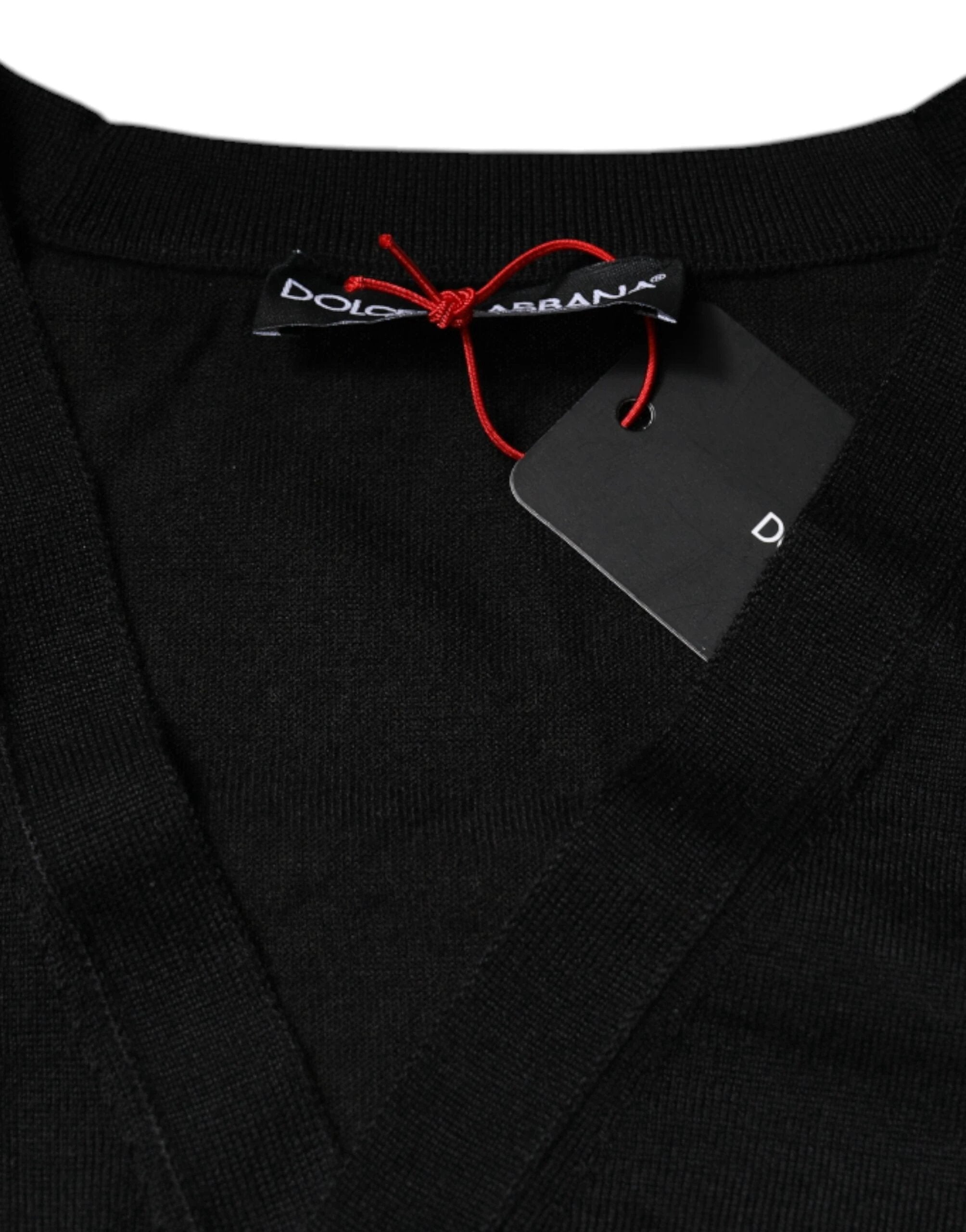 Dolce & Gabbana Black Cashmere Button Down Cardigan Sweater by Dolce & Gabbana