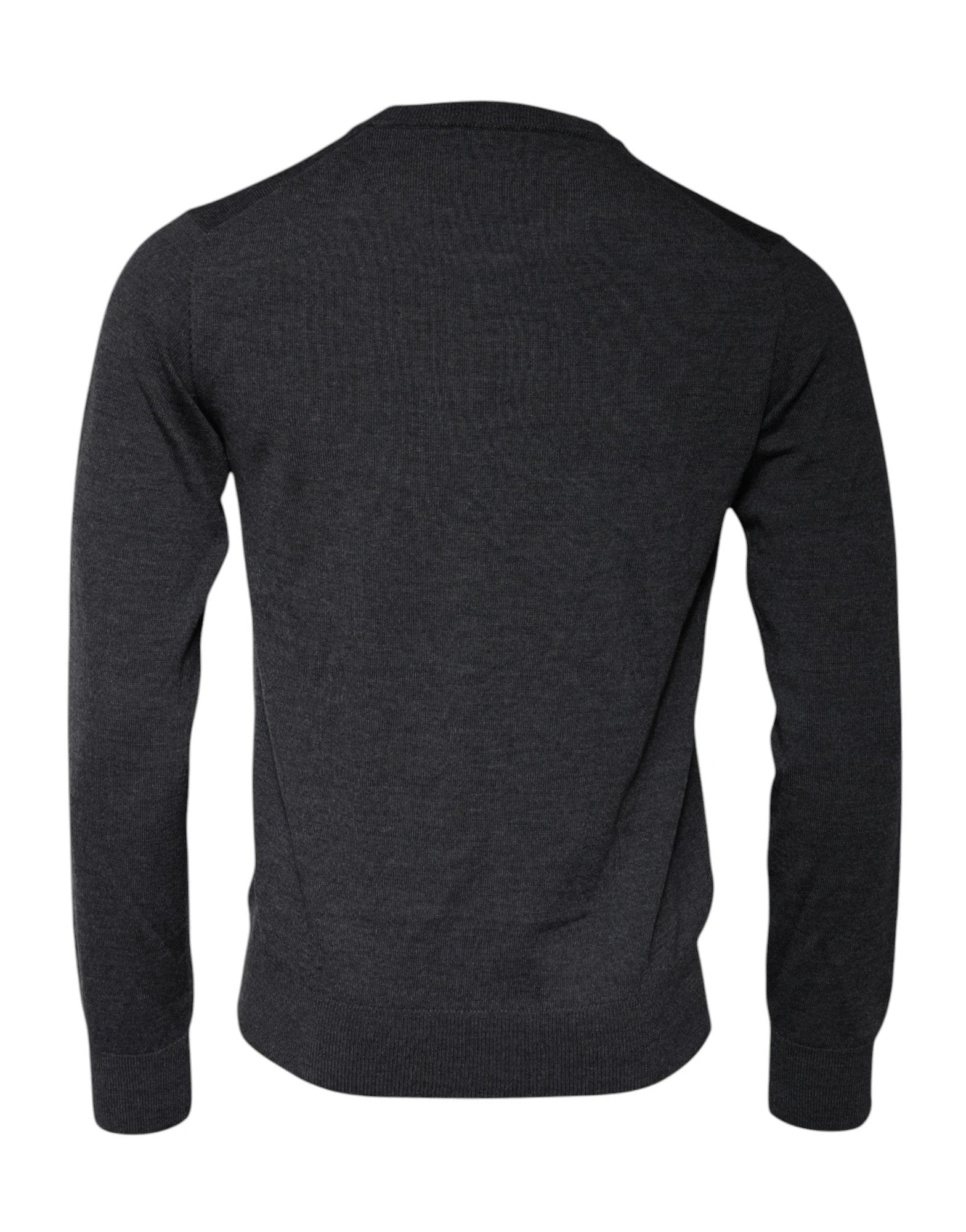 Dolce & Gabbana Dark Gray DG Logo Crew Neck Pullover Sweater by Dolce & Gabbana