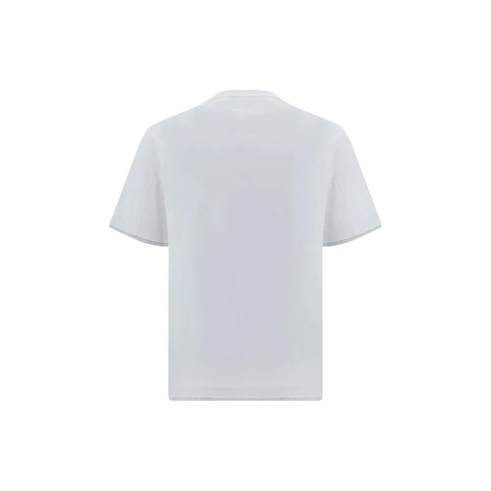 T-shirt en coton blanc Brunello Cucinelli