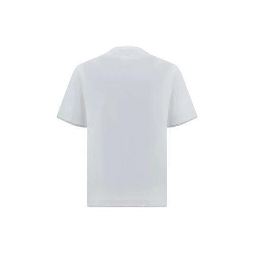 T-shirt en coton blanc Brunello Cucinelli
